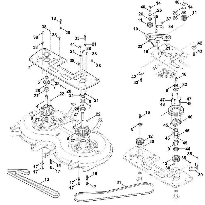 STIHL 6170-760-7510 tandriempoelie 28Z positie 12 technische tekening