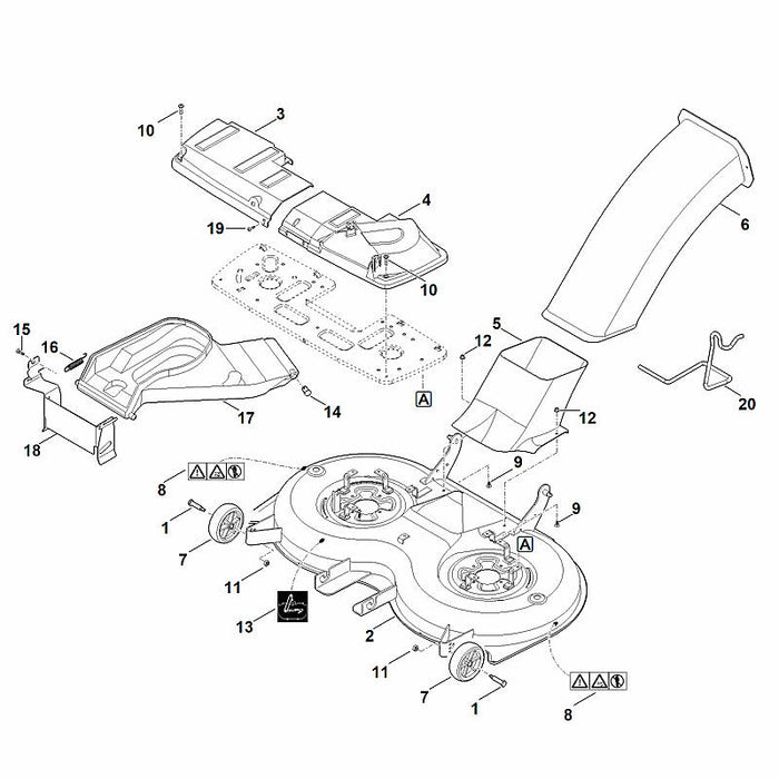 STIHL 6170-760-0981 maaiwerk compl. positie -1 technische tekening