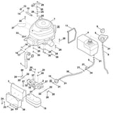 STIHL 6170-140-2531 bocht positie 1 technische tekening