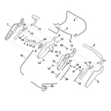 STIHL 0000-989-8101 handgreep positie 1 technische tekening