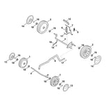 STIHL 0000-700-0400 wiel positie 2 technische tekening