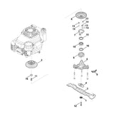 STIHL 6374-160-2900 koppelingstrommel bovenstuk positie 2 technische tekening