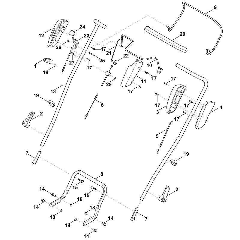 STIHL 6383-764-0631 helft behuizing positie 11 technische tekening