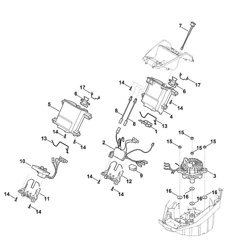 STIHL 6338-430-1410 elektronicamodule positie 2 technische tekening