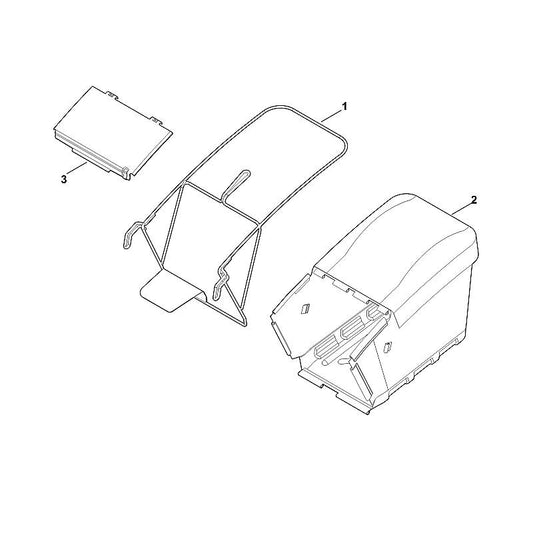 STIHL 6378-700-3101 frame positie 1 technische tekening