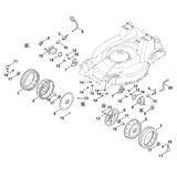 STIHL 6378-780-4900 zwenkplaat positie 9 technische tekening