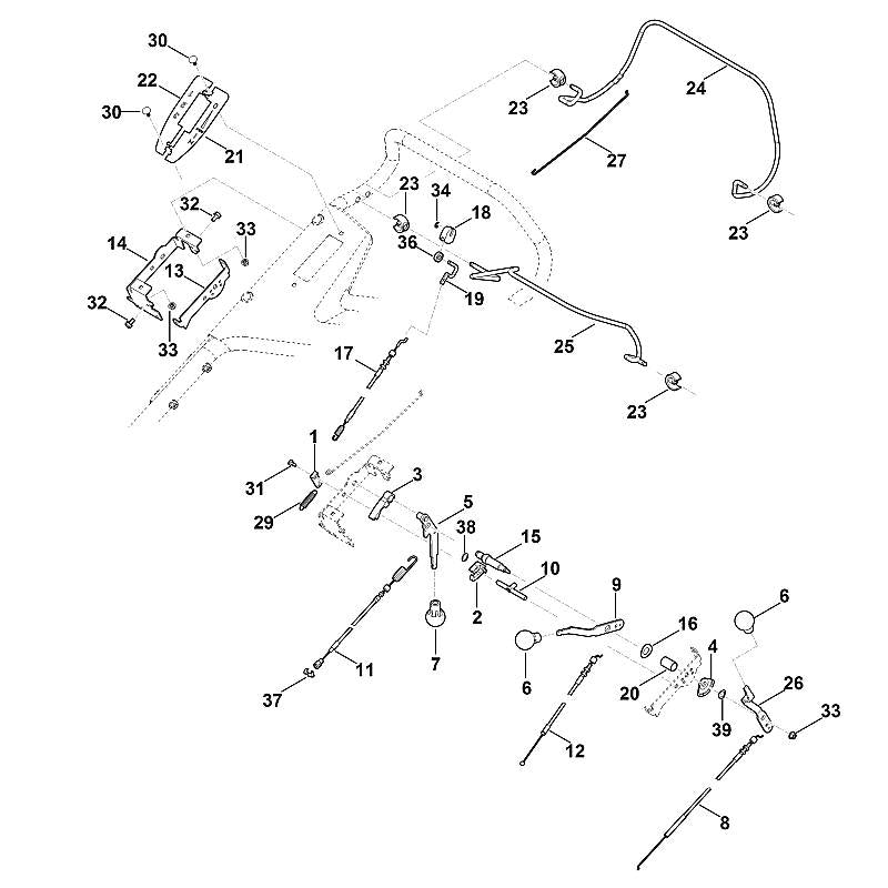 STIHL 6378-700-7501 kabel positie 17 technische tekening