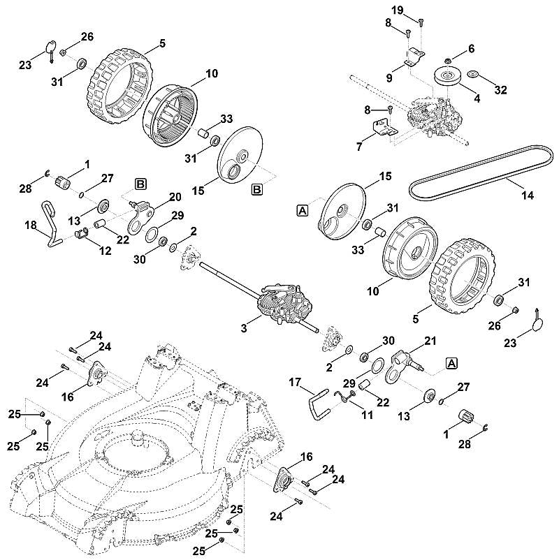 STIHL 6378-007-1000 set V-riempoelie positie 4 technische tekening