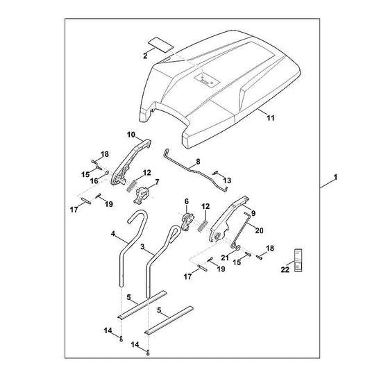 STIHL 6909-708-5100 pen positie 17 technische tekening