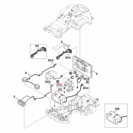 STIHL 6301-430-1479 elektronicamodule positie 2 technische tekening