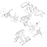 STIHL 6242-820-0205 stootstrip rechts positie 1 technische tekening