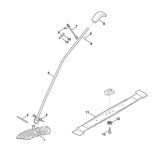 STIHL 6907-702-0131 mulchmes positie 11 technische tekening