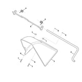 STIHL 0000-708-9800 afstandhouder positie 1 technische tekening