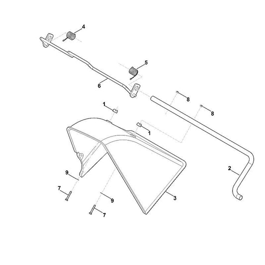 STIHL 6907-708-0800 veer positie 4 technische tekening