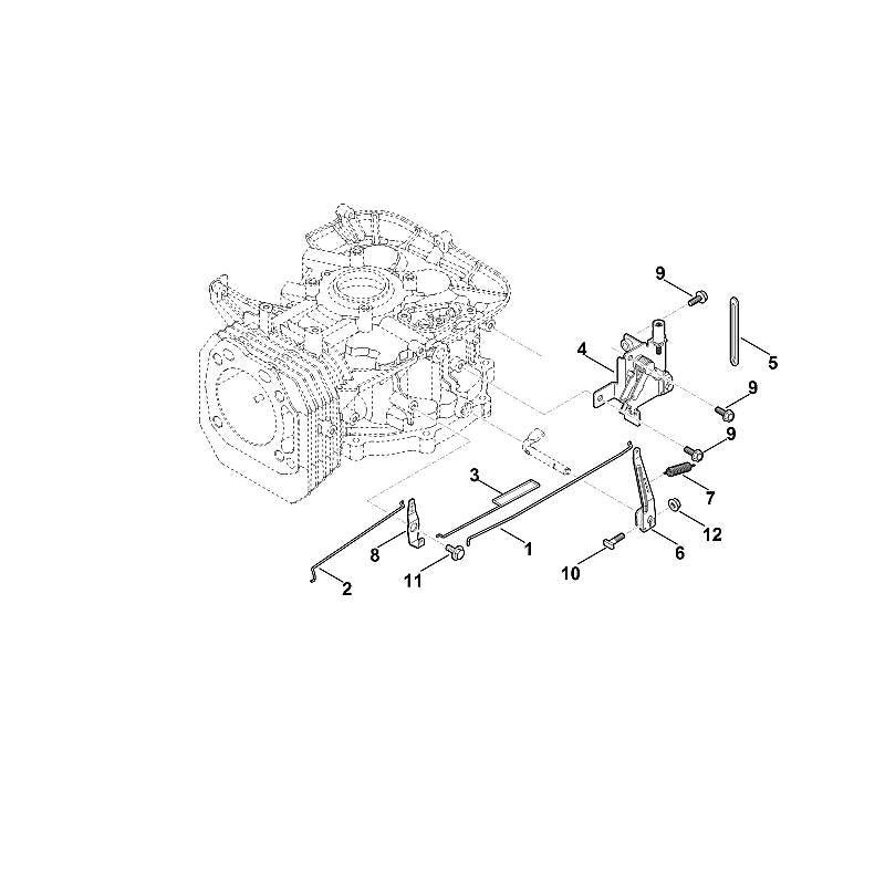 STIHL 0004-104-0501 regelaarstang positie 1 technische tekening