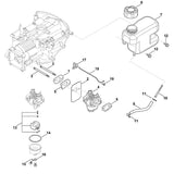 STIHL 0004-120-0604 carburator positie 4 technische tekening