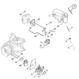 STIHL 0002-951-9703 bout M4 positie 13 technische tekening