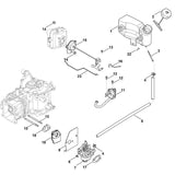 STIHL 0002-007-1015 sproeierset voor hoog werken positie -1 technische tekening