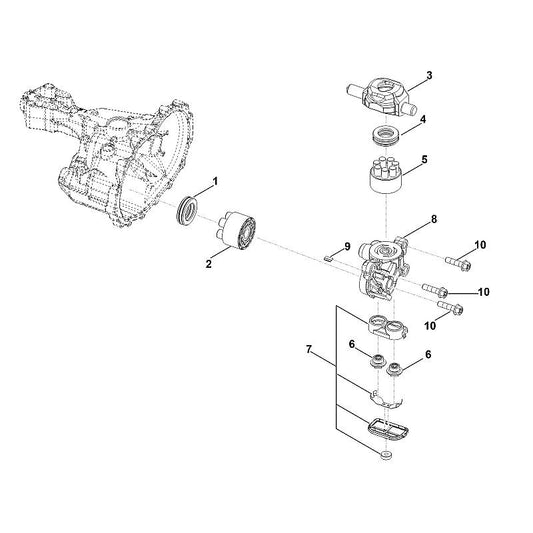 STIHL 0012-643-2601 axiaal lager positie 1 technische tekening