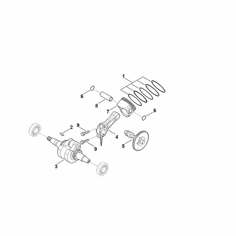 STIHL 0004-035-0100 bout positie 9 technische tekening