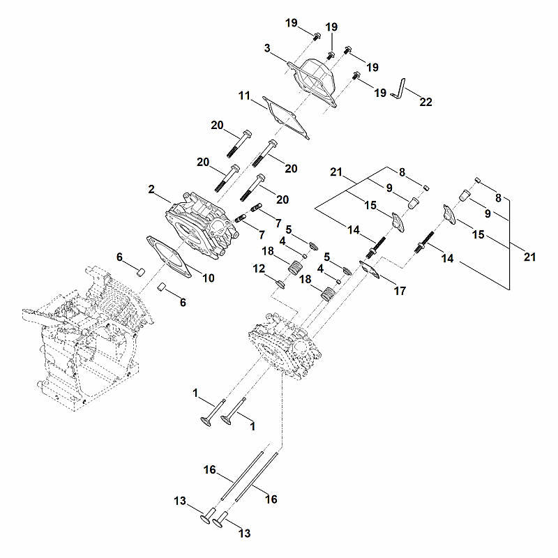 STIHL 0004-182-2100 houder positie 22 technische tekening