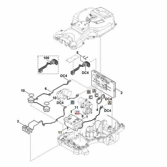 STIHL 6301-430-1477 elektronicamodule positie 2 technische tekening