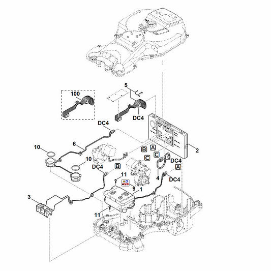 STIHL 6301-430-1480 elektronicamodule positie 2 technische tekening