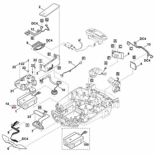 STIHL 6309-430-1405 elektronicamodule positie 3 technische tekening