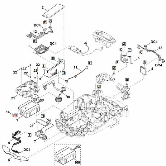 STIHL 6309-430-1427 elektronicamodule positie 3 technische tekening