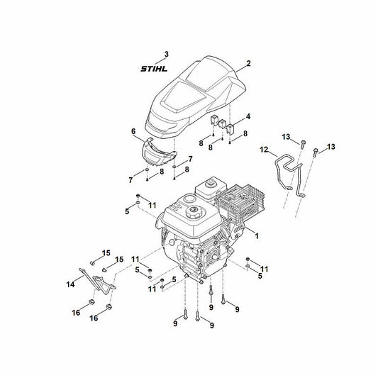 STIHL 6250-011-1805 EHC 600.0 (EHC600-0004) positie 1 technische tekening