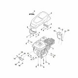 STIHL 6250-717-3604 Afdekking (paneel) positie 6 technische tekening