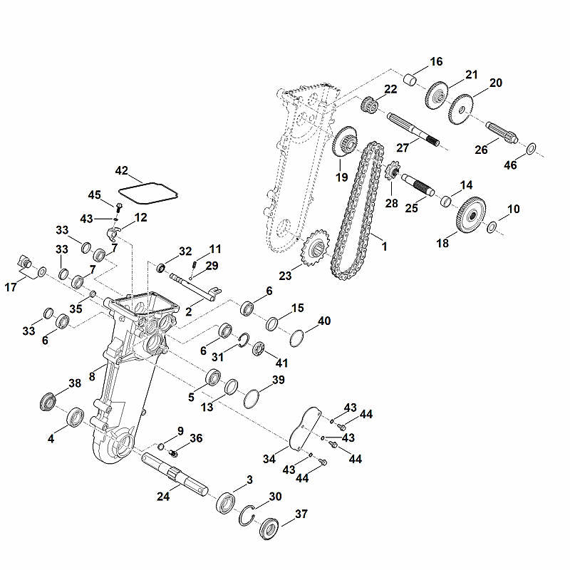 STIHL 6250-643-1002 borgring positie 32 technische tekening
