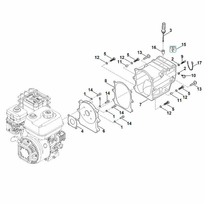 STIHL 6251-020-9200 oliepeilstaaf positie 3 technische tekening