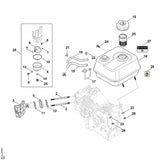 STIHL 0004-350-0500 tankdop positie 15 technische tekening