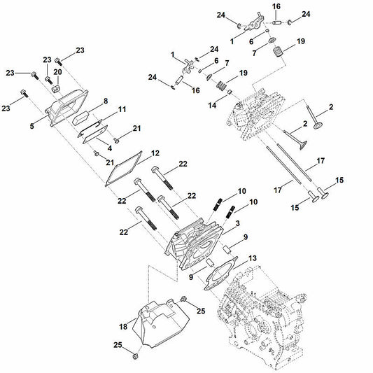 STIHL 0004-958-7200 borgring positie 24 technische tekening