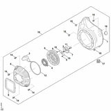 STIHL 0004-190-4000 startmechanisme compl. positie 18 technische tekening