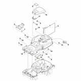 STIHL 6301-706-2401 klep (afdekking bedieningsgedeelte) positie 10 technische tekening