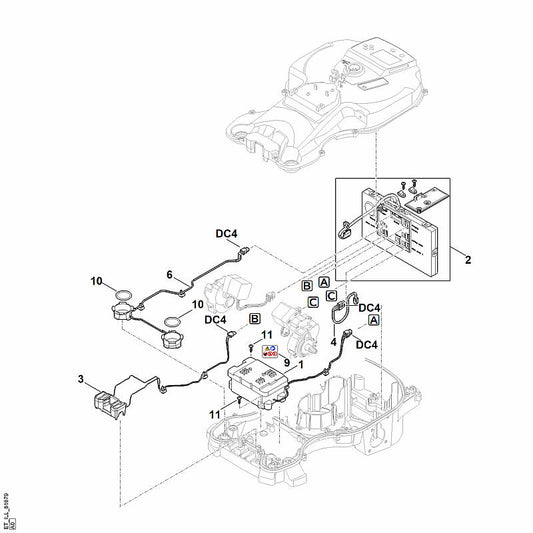 STIHL 6301-430-6850 houder positie 3 technische tekening