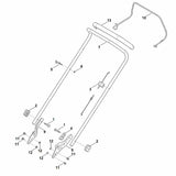 STIHL 6364-790-0500 greep positie 13 technische tekening