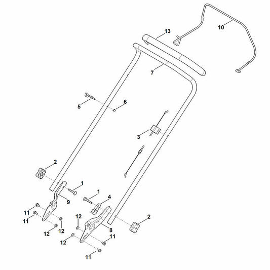 STIHL 9240-216-0900 dopmoer M6 positie 6 technische tekening