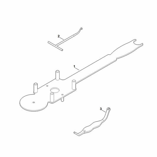 STIHL 0000-893-8102 demontagegereedschap positie 3 technische tekening