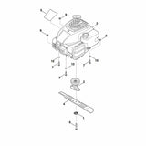 STIHL 6371-967-1501 typeplaatje RM 253 positie 5 technische tekening