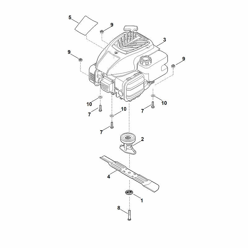 STIHL 6371-967-1511 typeplaatje RM 253 T positie 5 technische tekening