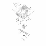 STIHL 6371-967-1511 typeplaatje RM 253 T positie 5 technische tekening
