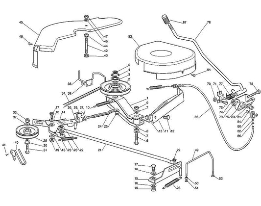 STIHL 6125-704-9840 stang positie 21 technische tekening
