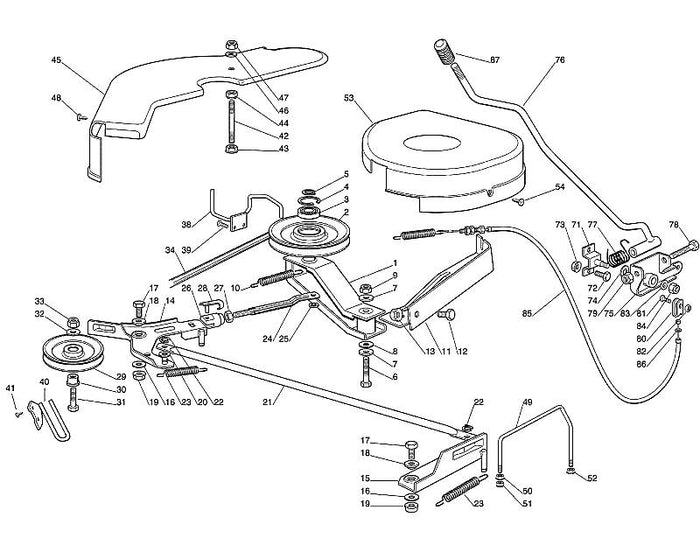 STIHL 6125-704-9840 stang positie 21 technische tekening
