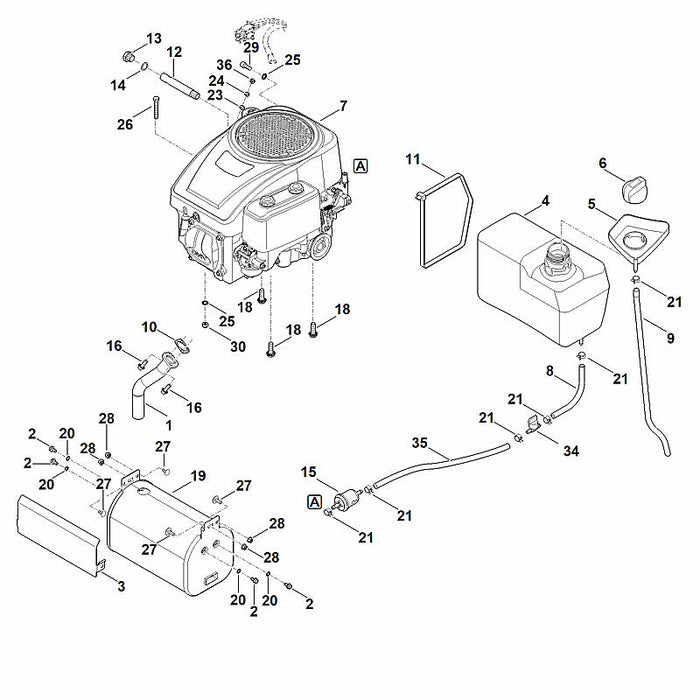 STIHL 6165-011-1802 EVC 4000.1 (EVC4000-0003) positie 7 technische tekening