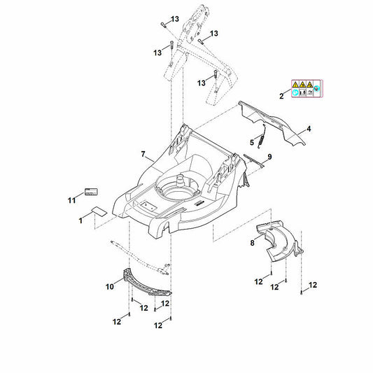 STIHL 6338-700-8592 behuizing positie 7 technische tekening