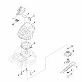 STIHL 6338-967-0180 typeplaatje RMA 443 C positie 8 technische tekening