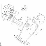 STIHL 6338-435-2405 Schakelhendel (bevestiging wielaandrijving) positie 22 technische tekening